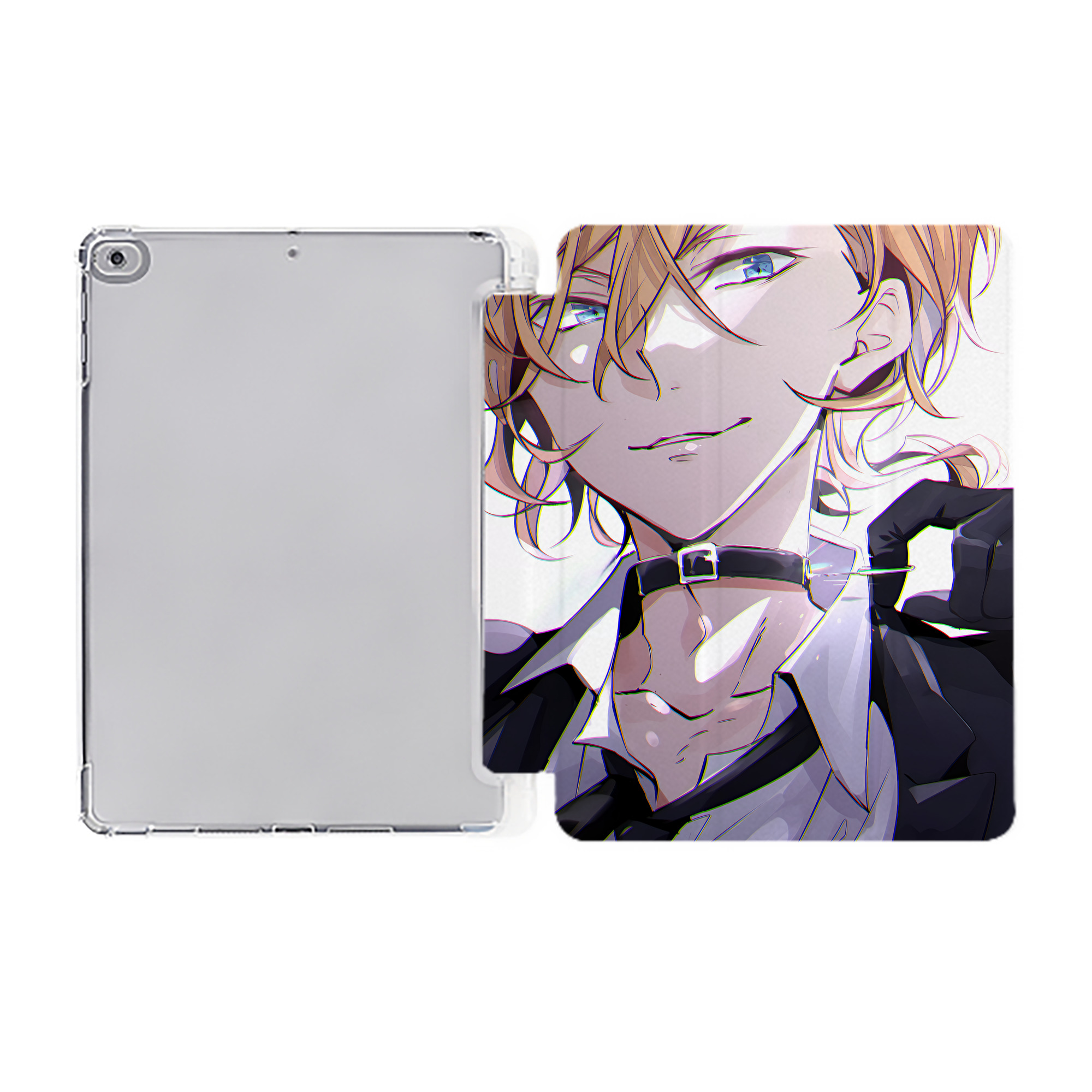 （画像用） 文豪ストレイドッグス Bungo Stray Dogs IPad ケース ペン収納付き 三つ折りスタンド PUレザー×シリコン 対応機種9.5/10.5/10.9インチ
